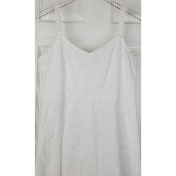 NWT Draper James eyelet flounce ruffle hem strappy spring summer dress white - Picture 6 of 15